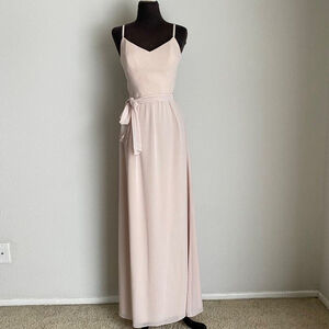 Ceremony by Joanna August sz M‎ pink sweetheart maxi wedding formal gown